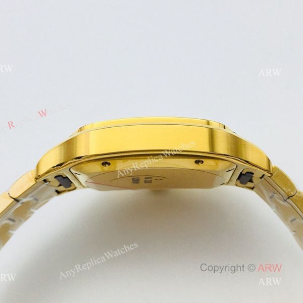 1:1 Copy BV Factory Faux Cartier Santos Yellow Gold Automatic Watch With QuickSwitch Band 1:1 Copy BV Factory Faux Cartier Santos Yellow Gold Automatic Watch With QuickSwitch Band