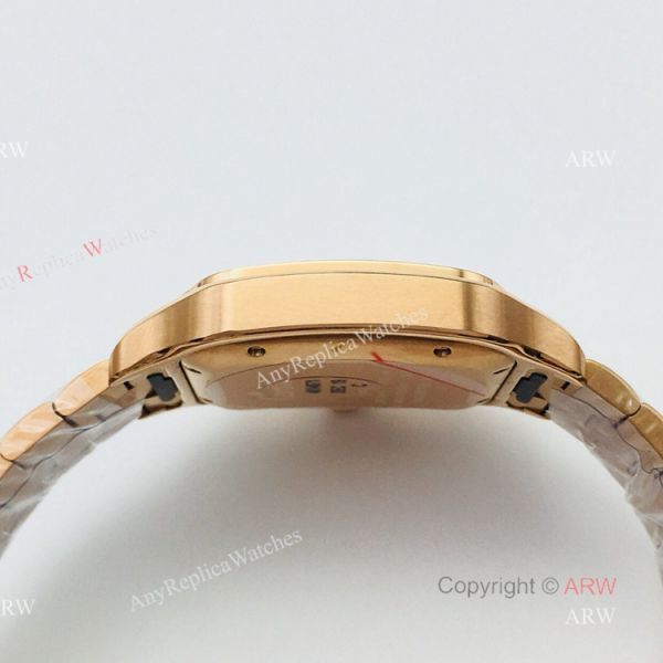 1:1 Copy BV Factory Replica Cartier Santos Rose Gold Watches With SmartLink QuickSwitch Band 1:1 Copy BV Factory Replica Cartier Santos Rose Gold Watches With SmartLink QuickSwitch Band