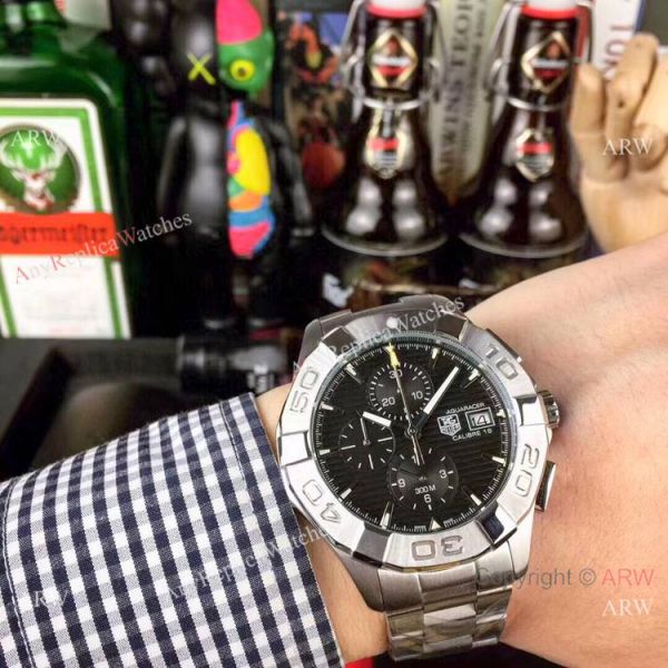 Tag Heuer Aquaracer Calibre 16 Chronograph Watches Ss Gray Face Tag Heuer Aquaracer Calibre 16 Chronograph Watches Ss Gray Face