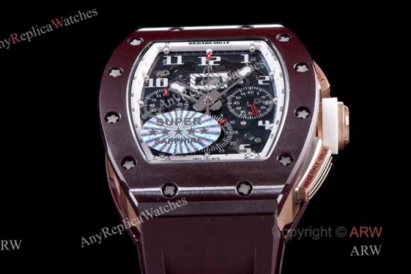KV Factory Best Replica Richard Mille RM011 Brown Ceramic Flyback Chronograph Watch For Men KV Factory Best Replica Richard Mille RM011 Brown Ceramic Flyback Chronograph Watch For Men