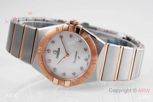 NEW! Swiss Copy Omega Constellation 28mm Quartz Watch 2-Tone Rose Gold NEW! Swiss Copy Omega Constellation 28mm Quartz Watch 2-Tone Rose Gold