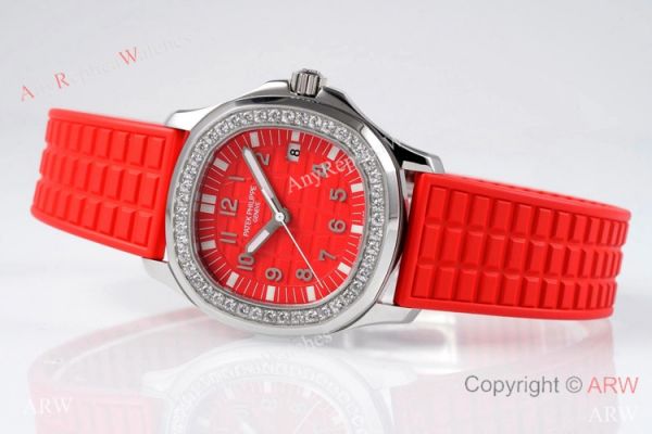 PPF Swiss Copy Patek Philippe Aquanaut Luce Quartz Watch Red Dial PPF Swiss Copy Patek Philippe Aquanaut Luce Quartz Watch Red Dial
