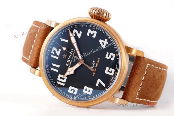 Swiss Replica Zenith Pilot Type 20 Extra Special Watch 45mm Bronze Case Black Dial Swiss Replica Zenith Pilot Type 20 Extra Special Watch 45mm Bronze Case Black Dial