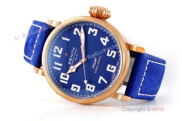 Swiss Replica Zenith Pilot Type 20 Extra Special Watch Bronze Case Blue Dial Swiss Replica Zenith Pilot Type 20 Extra Special Watch Bronze Case Blue Dial