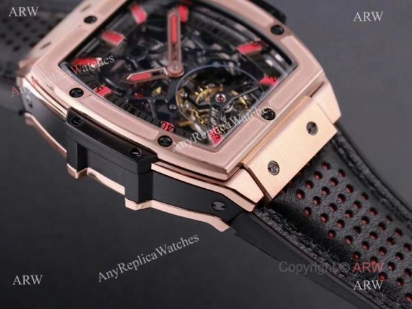 Best Replica Hulot Masterpiece Rose Gold Tourbillon Skeleton Watch Hand-Winding Movement Best Replica Hulot Masterpiece Rose Gold Tourbillon Skeleton Watch Hand-Winding Movement