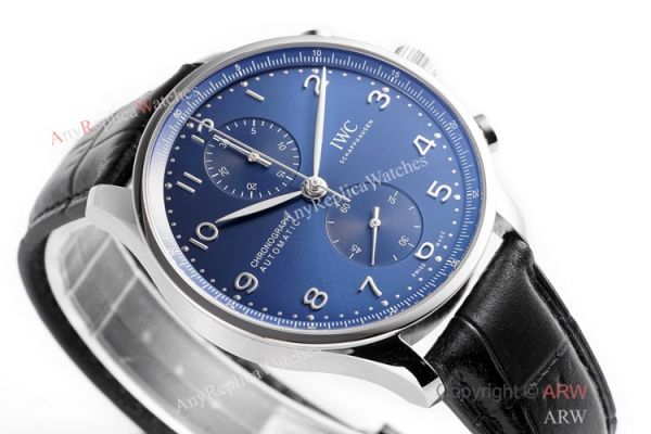 New! Swiss Replica IWC Schaffhausen Portugieser Chronograph Watch Blue Dial New! Swiss Replica IWC Schaffhausen Portugieser Chronograph Watch Blue Dial