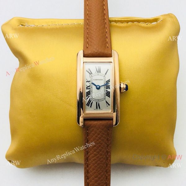 2020 Replica Cartier Tank Americaine Swiss Quartz Rose Gold Watches Lady Size 2020 Replica Cartier Tank Americaine Swiss Quartz Rose Gold Watches Lady Size