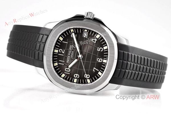 (ZF) Swiss 324 5167A Patek Philippe Aquanaut Grey Dial Black Rubber Band Automatic Watch Replica (ZF) Swiss 324 5167A Patek Philippe Aquanaut Grey Dial Black Rubber Band Automatic Watch Replica