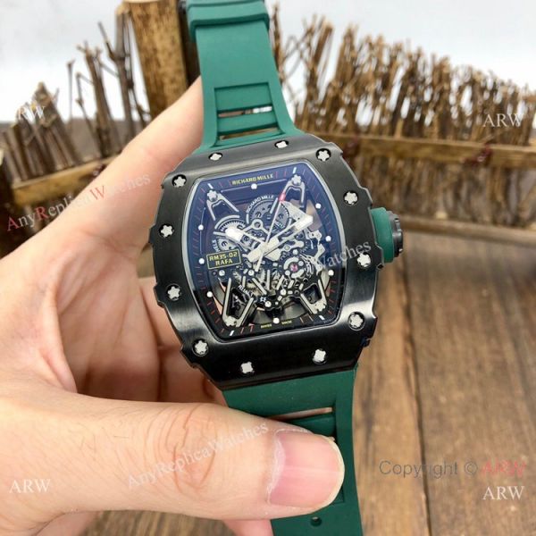 Best Quality Richard Mille RM35-02 Rafael Nadal All Black Watches Men Best Quality Richard Mille RM35-02 Rafael Nadal All Black Watches Men