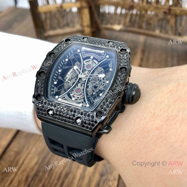 New Copy Richard Mille RM 53-01 Pablo Macdonough Watch All Black with Diamond New Copy Richard Mille RM 53-01 Pablo Macdonough Watch All Black with Diamond