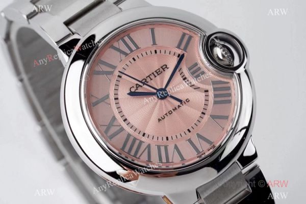(AF) Swiss Replica Ballon Bleu Cartier Watch 33mm Pink Dial (AF) Swiss Replica Ballon Bleu Cartier Watch 33mm Pink Dial