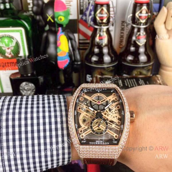 New Copy Franck Muller Vanguard Tourbillon White Dial Rose Gold Watch New Copy Franck Muller Vanguard Tourbillon White Dial Rose Gold Watch