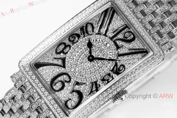 New! Iced Out Franck Muller Long Island Replica Watch Swiss Quartz New! Iced Out Franck Muller Long Island Replica Watch Swiss Quartz