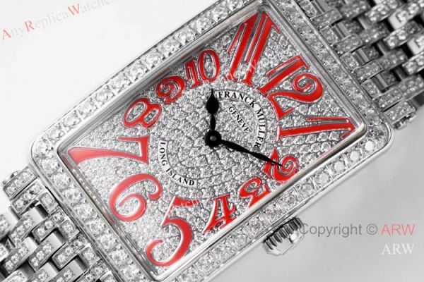 New! Swiss Replica Franck Muller Long Island Watch Iced Out Stainless Steel New! Swiss Replica Franck Muller Long Island Watch Iced Out Stainless Steel