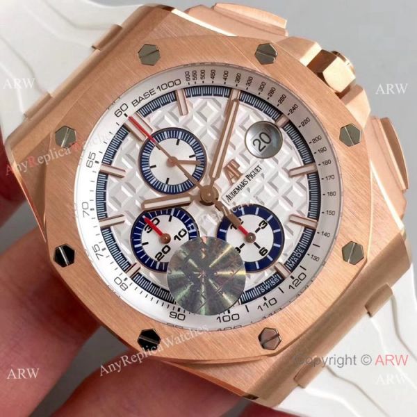 (JF) Replica Audemars Piguet Royal Oak Offshore JF Factory 3126 V2 Chronograph Watch Rose Gold and White (JF) Replica Audemars Piguet Royal Oak Offshore JF Factory 3126 V2 Chronograph Watch Rose Gold and White