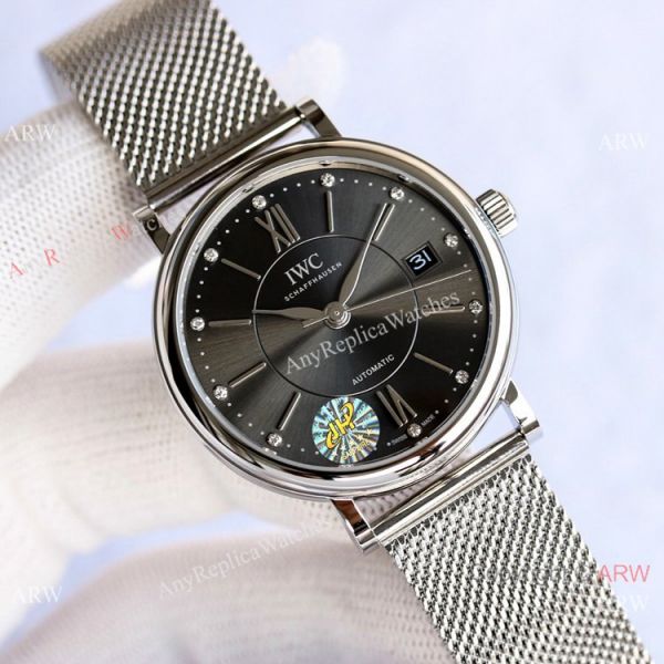 Swiss Replica IWC Portofino Stainless Steel Rhodium Dial Watch 37mm Swiss Replica IWC Portofino Stainless Steel Rhodium Dial Watch 37mm