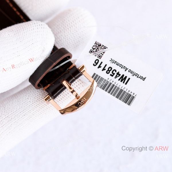 Swiss Replica IWC Portofino 37mm Lady Watch Silver Dial Rose Gold Swiss Replica IWC Portofino 37mm Lady Watch Silver Dial Rose Gold