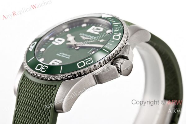 Swiss Grade Copy Longines Hydroconquest Green Rubber Strap Watch Swiss Grade Copy Longines Hydroconquest Green Rubber Strap Watch