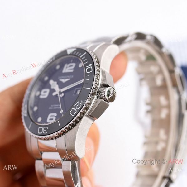 Swiss Clone Longines Hydroconquest Watch Black Dial Stainless Steel Case Swiss Clone Longines Hydroconquest Watch Black Dial Stainless Steel Case