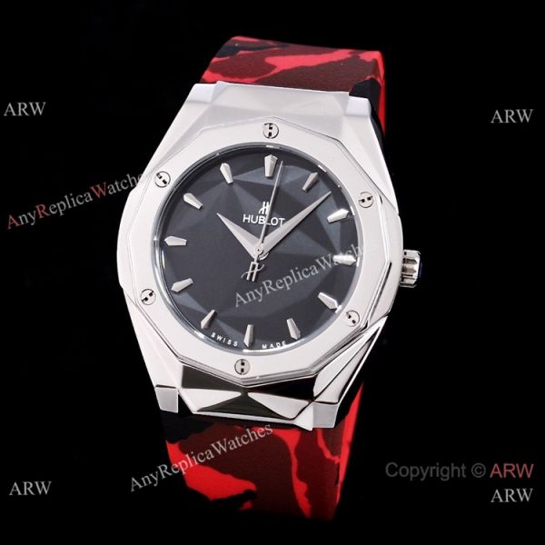 New Style Replica Hublot Sang Bleu Watches White Rubber Strap 45mm New Style Replica Hublot Sang Bleu Watches White Rubber Strap 45mm
