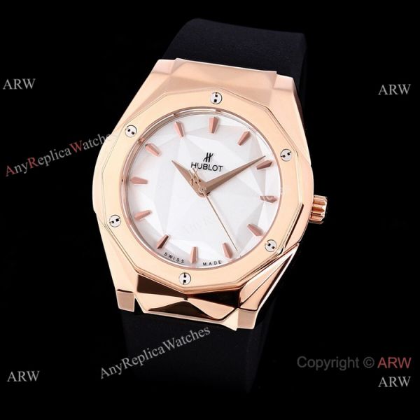 New Replica Hublot Sang Bleu Watch Red Camouflage Strap Rose Gold New Replica Hublot Sang Bleu Watch Red Camouflage Strap Rose Gold