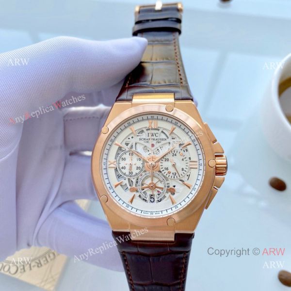 Replica IWC Aquatimer Black and Rose Gold Watches 42mm Replica IWC Aquatimer Black and Rose Gold Watches 42mm