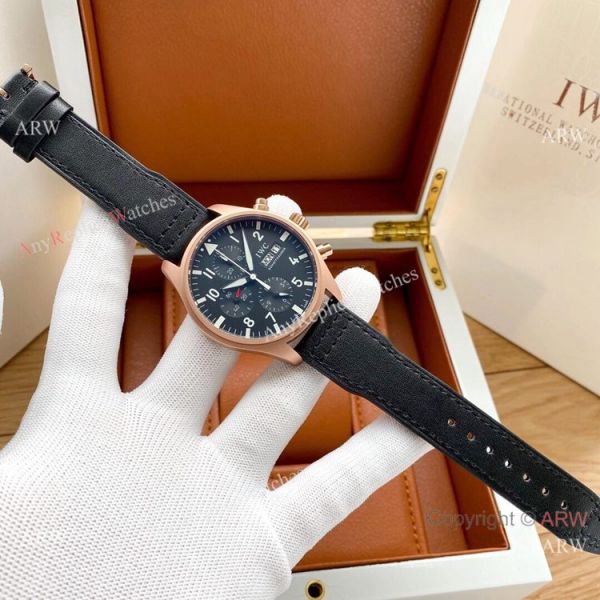 New Replica IWC Big Pilots Rose Gold Chronogaph Watch 43mm New Replica IWC Big Pilots Rose Gold Chronogaph Watch 43mm