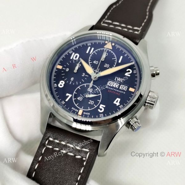 New Style IWC Big Pilot Spitfire Chronograph Watch Black Dial New Style IWC Big Pilot Spitfire Chronograph Watch Black Dial