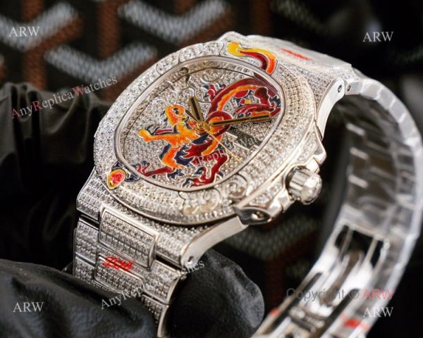 Mens Patek Philippe Nautilus Iced Out Diamonds With Dragon Dial Ref 5720 Limited Edition Watch Replica Mens Patek Philippe Nautilus Iced Out Diamonds With Dragon Dial Ref 5720 Limited Edition Watch Replica