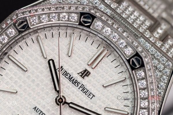Ref 15400 Audemars Piguet Royal Oak Silver Diamonds Watches For Men Replica Swiss 3120 Ref 15400 Audemars Piguet Royal Oak Silver Diamonds Watches For Men Replica Swiss 3120