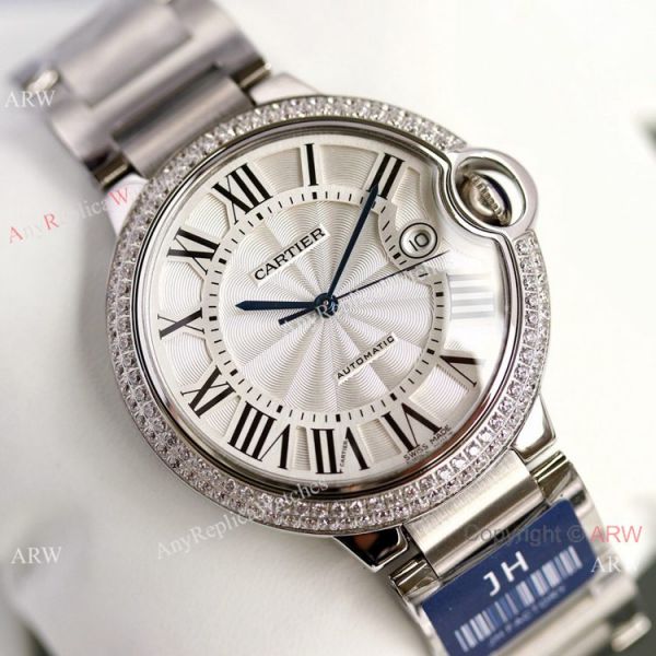 Swiss Grade Copy Cartier Ballon Bleu 42mm Watch Rhodium Dial Swiss Grade Copy Cartier Ballon Bleu 42mm Watch Rhodium Dial