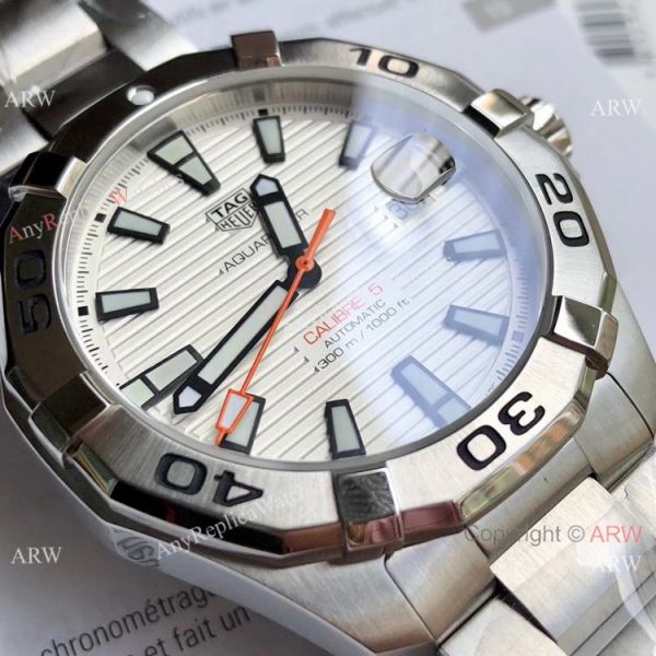 Swiss Clone TagHeuer Aquaracer Calibre 5 Watch White Dial Automatic Swiss Clone TagHeuer Aquaracer Calibre 5 Watch White Dial Automatic