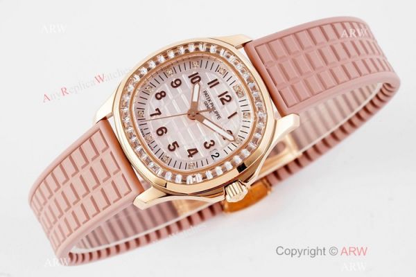 PPF Factory Patek Philippe Aquanaut Cal.324 Watch Copy Rose Gold and Pink PPF Factory Patek Philippe Aquanaut Cal.324 Watch Copy Rose Gold and Pink
