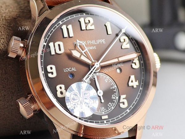 GR Factory Patek Philippe Calatrava Pilot Travel Time Watch Rose Gold GR Factory Patek Philippe Calatrava Pilot Travel Time Watch Rose Gold