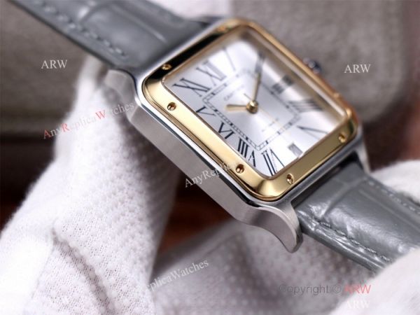 AAA Replica Cartier Santos-Dumont Swiss 9015 Two Tone Watch Couple Wrist AAA Replica Cartier Santos-Dumont Swiss 9015 Two Tone Watch Couple Wrist