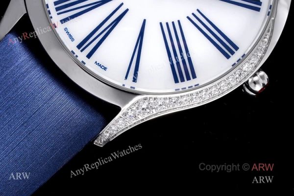 Best Omega De Ville Tr?Sor Ladies Her Time Fake Watch With Blue Fabric Strap Omega 4061 Quartz Movement Best Omega De Ville Tr?Sor Ladies Her Time Fake Watch With Blue Fabric Strap Omega 4061 Quartz Movement