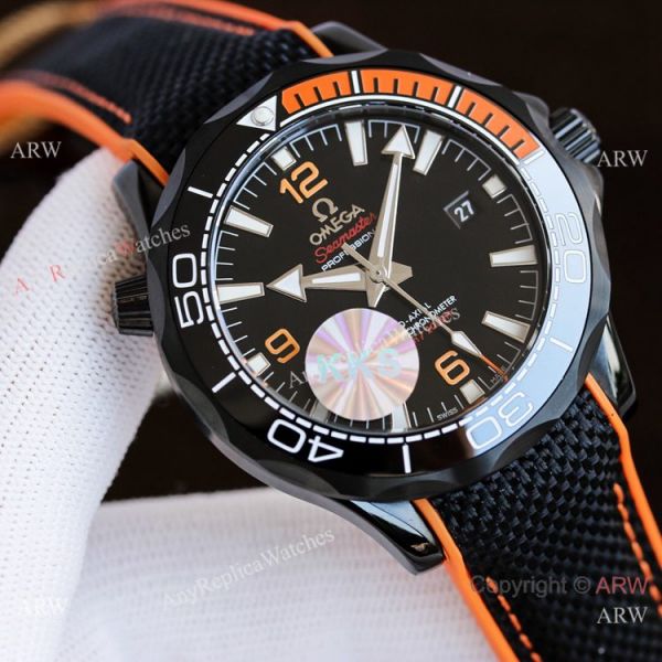 Best Quality Copy Omega Seamaster Planet Ocean Watches Black and Orange Best Quality Copy Omega Seamaster Planet Ocean Watches Black and Orange