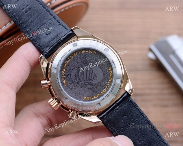 New! Copy Omega Speedmaster Apollo Chronograph Watch Black Leather Strap New! Copy Omega Speedmaster Apollo Chronograph Watch Black Leather Strap
