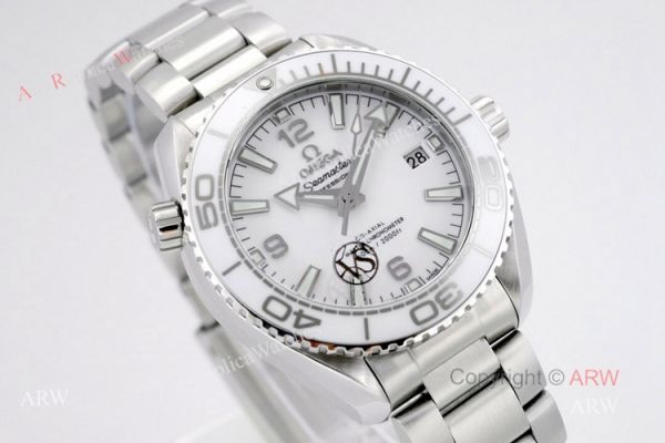 New Omega Seamaster Planet Ocean 600m White Ceramic Ladies Watch VS Factory Replica New Omega Seamaster Planet Ocean 600m White Ceramic Ladies Watch VS Factory Replica