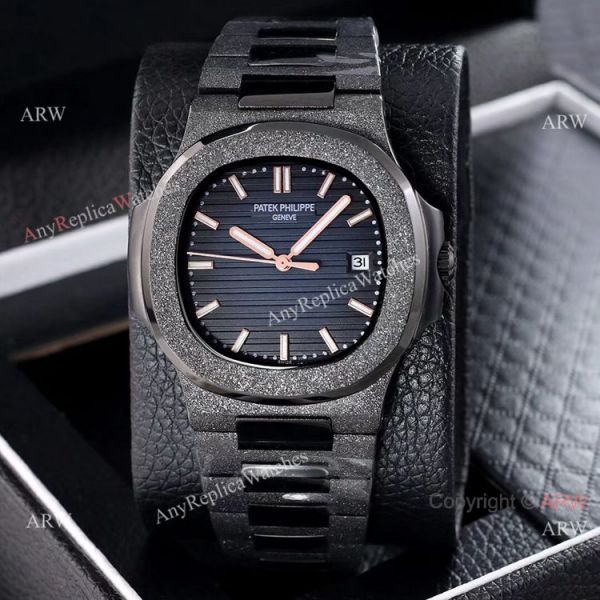 Best Replica Patek Philippe Nautilus Frosted Watch Solid Black 40mm Best Replica Patek Philippe Nautilus Frosted Watch Solid Black 40mm