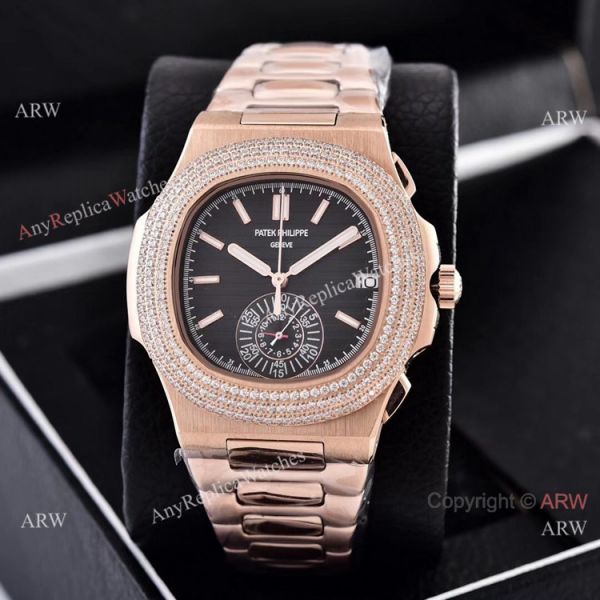Clone Patek Philippe Nautilus Chronograph Watches Rose Gold and Diamond Fashion Style Clone Patek Philippe Nautilus Chronograph Watches Rose Gold and Diamond Fashion Style