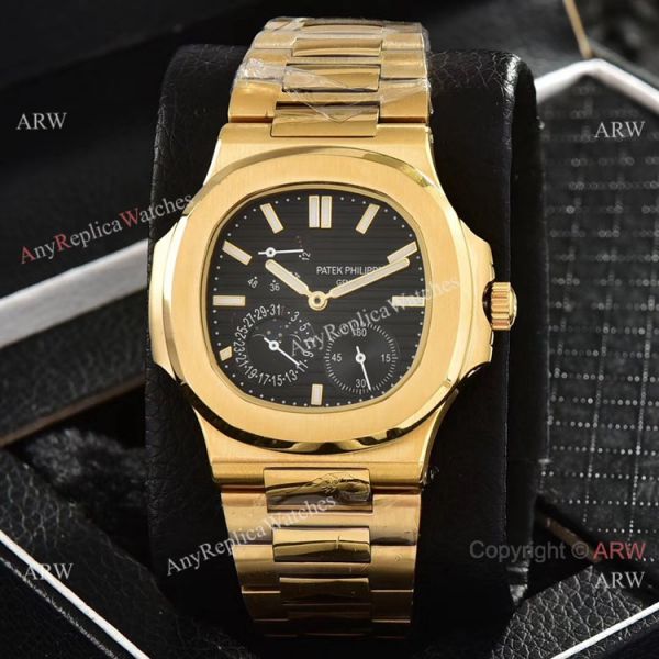 Patek Philippe Power Reserve Moonphase Copy Watches All Gold 40mm Patek Philippe Power Reserve Moonphase Copy Watches All Gold 40mm