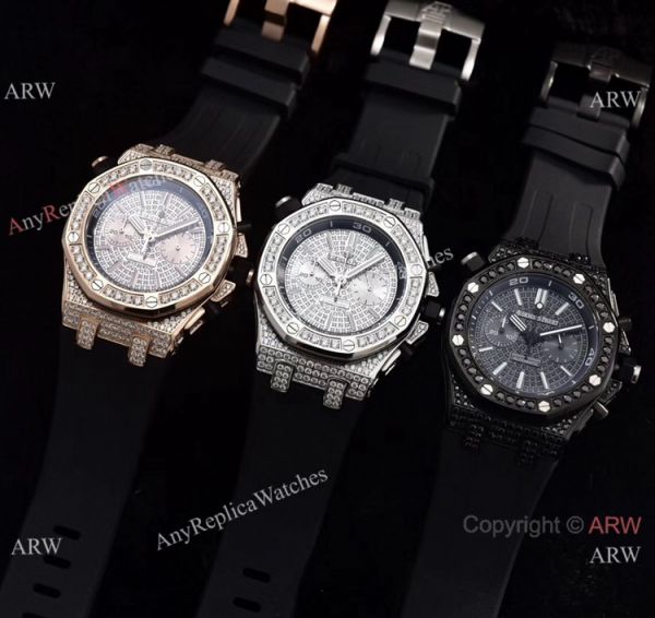 Audemars Piguet Royal Oak Offshore Diver Iced Out Watches Rubber Strap Audemars Piguet Royal Oak Offshore Diver Iced Out Watches Rubber Strap