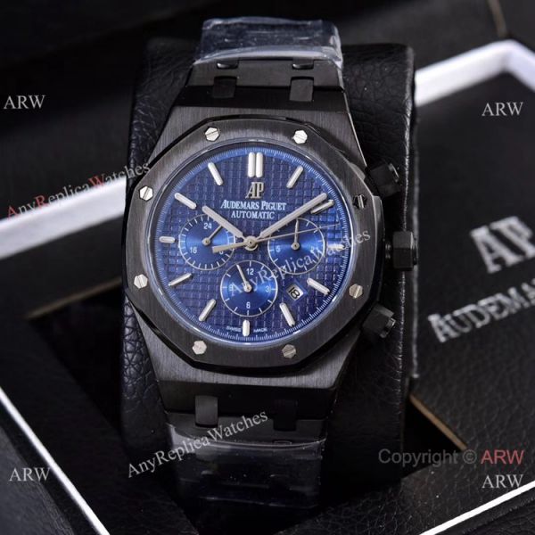 Knockoff Audemars Piguet Royal Oak 41mm Watches Gray Dial Blue Subdials Knockoff Audemars Piguet Royal Oak 41mm Watches Gray Dial Blue Subdials