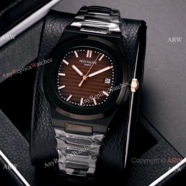Knockoff Patek Philippe Nautilus All Black Watches Blue Gradient Dial Knockoff Patek Philippe Nautilus All Black Watches Blue Gradient Dial