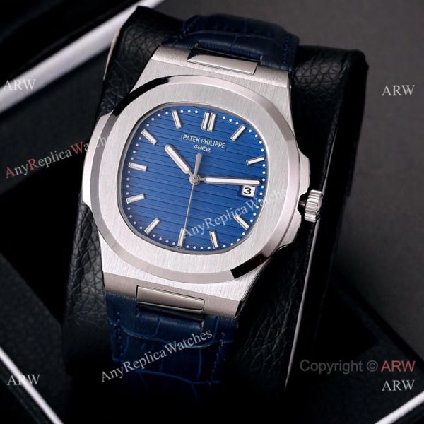 Buy Knockoff Patek Philippe Nautilus Watches SS Gray Dial Leather Strap Buy Knockoff Patek Philippe Nautilus Watches SS Gray Dial Leather Strap