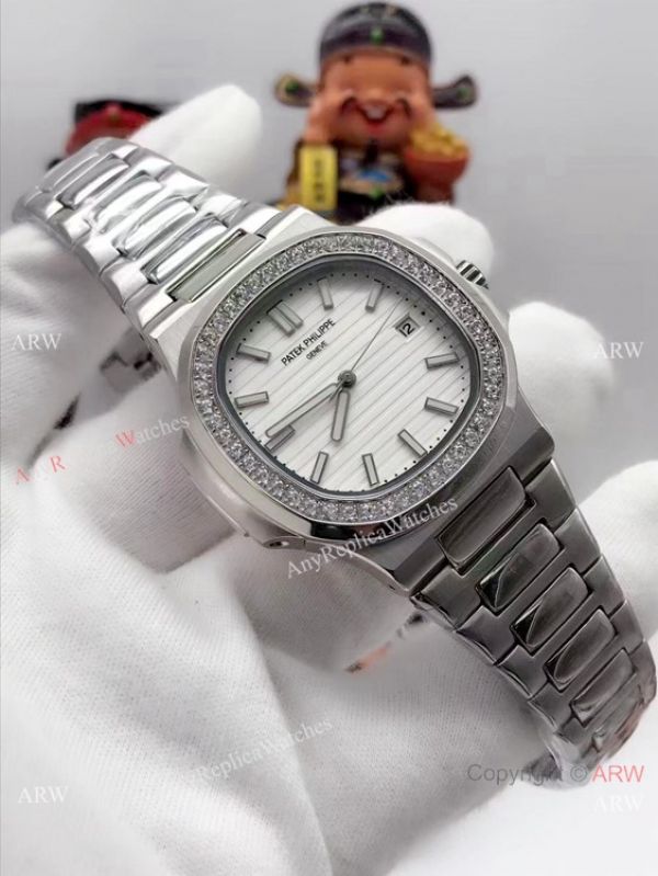 Patek Philippe Nautilus Copy Watch Diamond Bezel Stainless Steel 40mm Patek Philippe Nautilus Copy Watch Diamond Bezel Stainless Steel 40mm