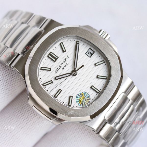 Swiss Grade Patek Philippe Nautilus PPF Factory Cal324 Watch Stainless Steel White Dial Swiss Grade Patek Philippe Nautilus PPF Factory Cal324 Watch Stainless Steel White Dial