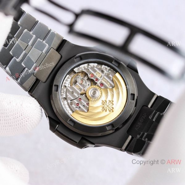 PPF Factory Patek Philippe Nautilus Black and White Watch Swiss AAA Copy PPF Factory Patek Philippe Nautilus Black and White Watch Swiss AAA Copy