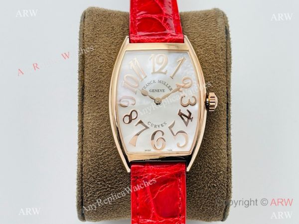 Highest Quality Copy Franck Muller Lady Cintree Curvex Rose Gold Watches Swiss Quartz Highest Quality Copy Franck Muller Lady Cintree Curvex Rose Gold Watches Swiss Quartz